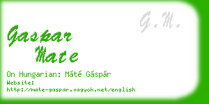 gaspar mate business card